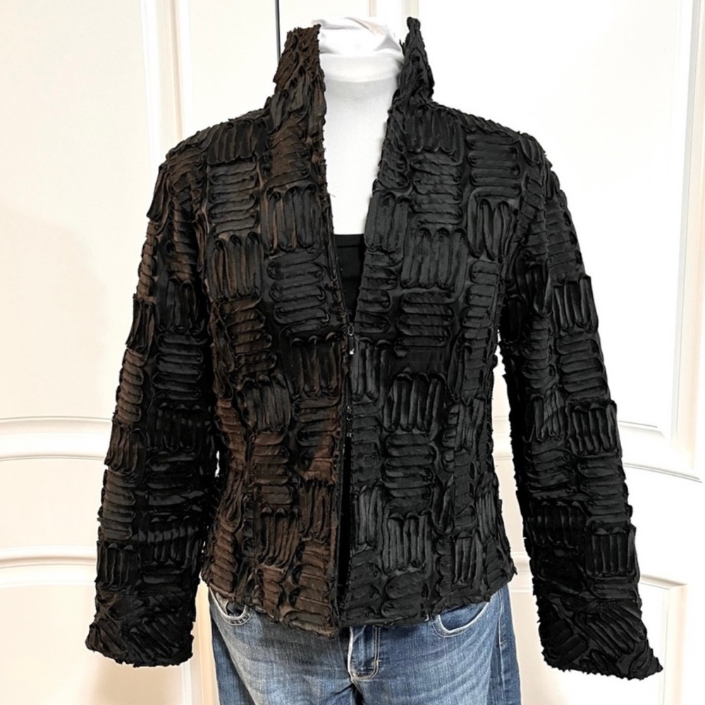 Vintage EUC Samuel Dong textured fabric Jacket size Various.